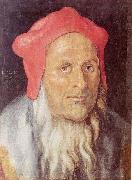 Albrecht Durer, Portrat eines bartigen Mannes mit roter Kappe